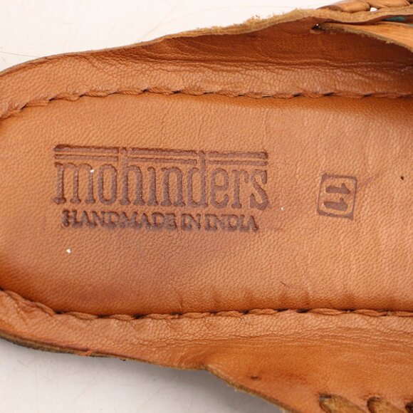 Mohinders Woven City Slipper Sandals Woman’s Size 11 In Honey And Stripes - Picture 9 of 9